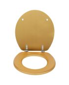 Siège WC Aldeno doré/argenté - couvercle: 37 x 41 cm|anneau extérieur: 38 x 41 cm|anneau intérieur: 23 x 26.5 cm|distance de fixation: 13 - 18 cm